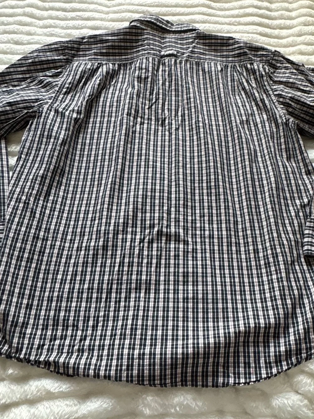 U.S. Polo Assn Men’s Large Plaid Button Down Shirt Navy Red 100% Cotton